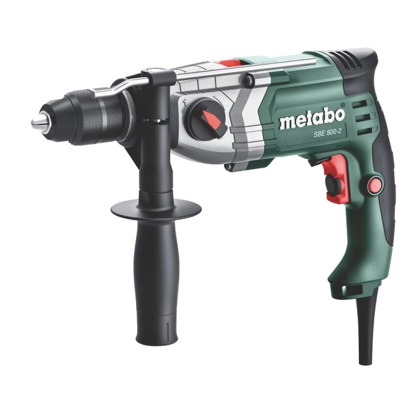 Ударний дриль Metabo SBE 800-2 - Шуруповерт 800 Вт з кейсом (601744500)