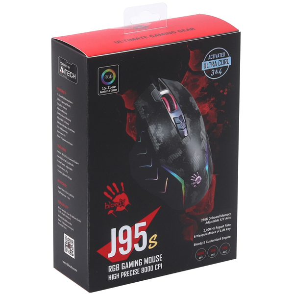 Мышь A4Tech Bloody J95s Max Satellite, RGB