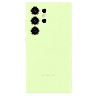 Чехол Samsung для Galaxy S24 Ultra (S928), Silicone Case, зеленый светлый