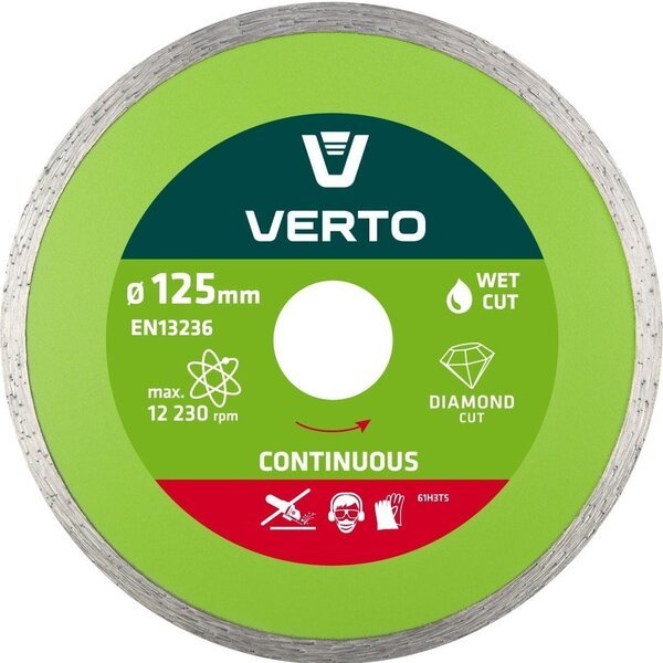 Диск алмазний Verto, 125х22.2мм, по кераміці, бетону (61H3T5)