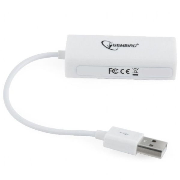 Мережевий адаптер Gembird (NIC-U2-02) USB - Fast Ethernet, білий