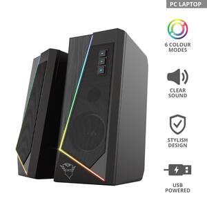 Акустична система Trust 2.0 GXT 609 Zoxa RGB Black (24070_TRUST)