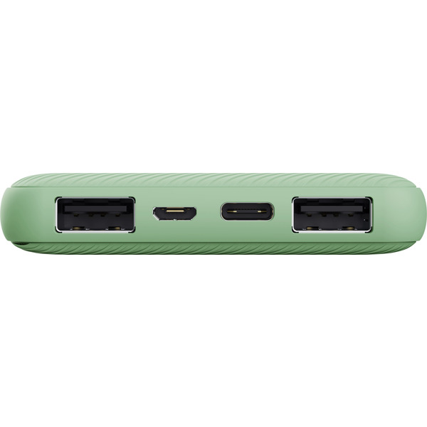 Зовнішній акумулятор (Power Bank) Trust Primo ECO, 10000мА·год, 2хUSB-A/USB-C, 15W, зелений