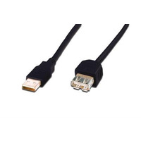 Кабель USB-A (M/F) заряджання/синхронізації, DIGITUS, 5м, чорний