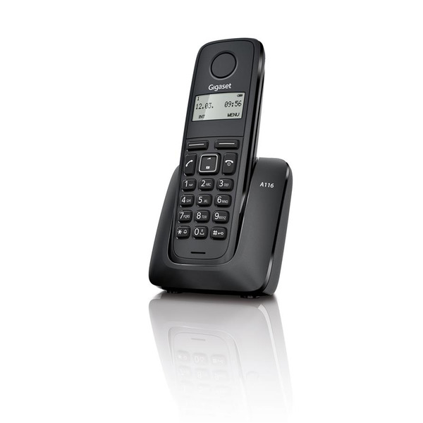 Радіотелефон DECT Gigaset A116, чорний
