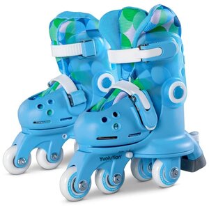 Роликові ковзани Yvolution Twista, розмір 24-28, блакитний