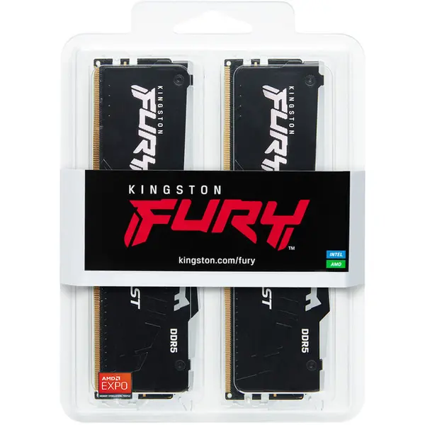 Модуль памяти DDR5 2x8GB/5200 Kingston Fury Beast RGB Black (KF552C36BBEAK2-16)