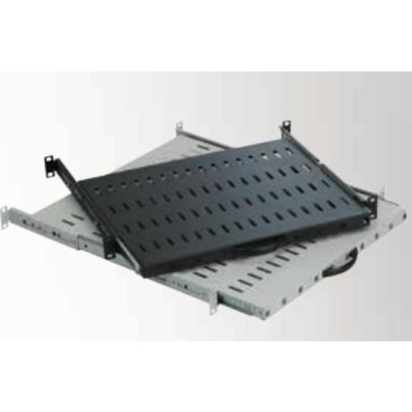 Полиция выдвижная MIRSAN 19", 1U, для клавиатуры и мыши, глубиной 400-600 мм