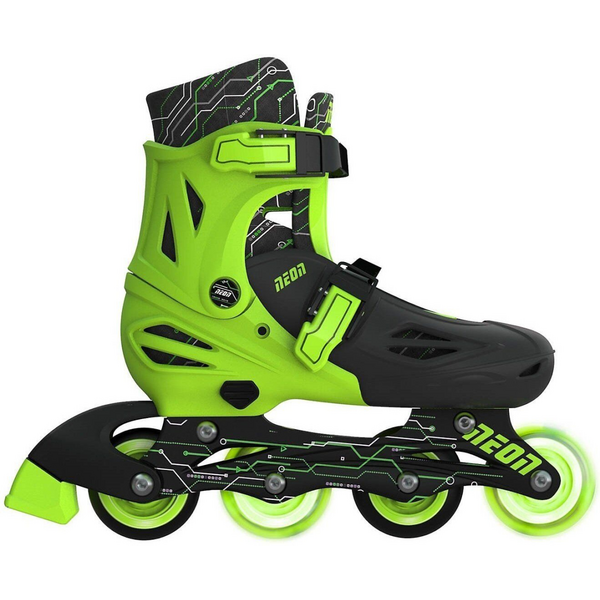 Роликовые коньки Neon Inline, размер 34-37, зеленый