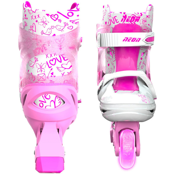 Роликовые коньки Neon Inline, размер 34-37, розовый