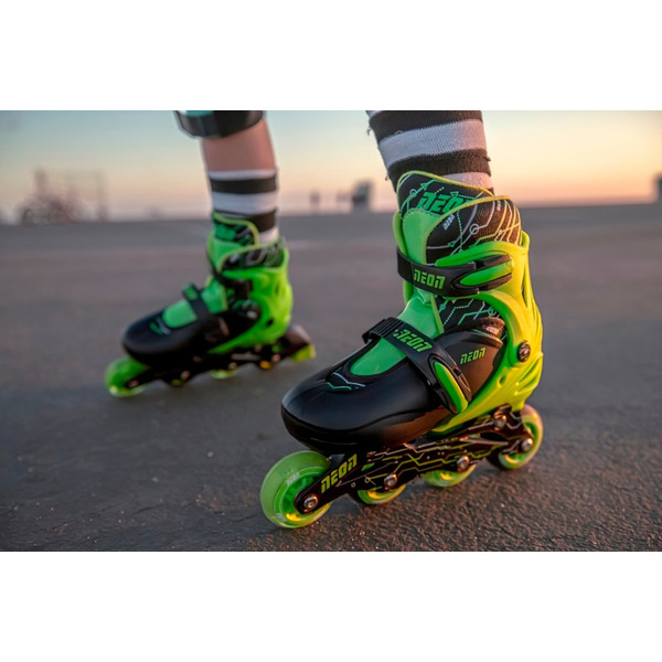 Роликові ковзани Neon Сombo, розмір 30-33, салатовий