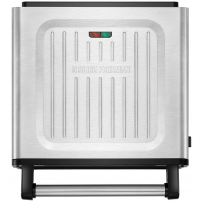 Гриль George Foreman прижимний Smokeless Grill 1575Вт, темп. режимів-1, з`ємні пластини, пластик, чорний