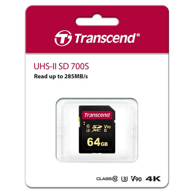 Карта пам'яті Transcend SD  64GB C10 UHS-II U3 R285/W220MB/s 4K