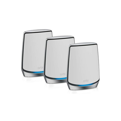 WiFi Mesh Система NETGEAR Orbi 850 Серія, Tri-band WiFi6, 6Gbps, Роутер+2 Сателіта, білий