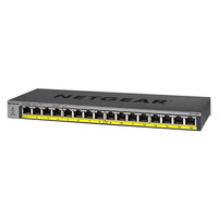 Комутатор NETGEAR GS116PP 16x1GE PoE+(183Вт), FlexPoE, некерований