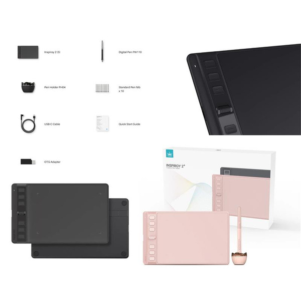 Графічний планшет Huion 6.3"x3.9" H641P, чорний