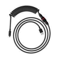 Кабель заряджання/синхронізації HyperX USB-A > USB-C, спіральний, 1.37м, сіро-чорний