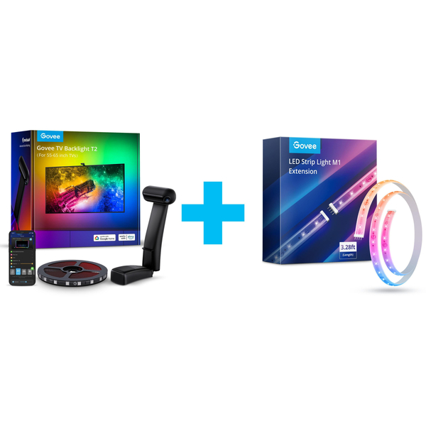 Набір адаптивного підсвічування Govee H605C Envisual TV Backlight T2 with Dual Cameras 75-85'' RGB Чорний (H605C312)