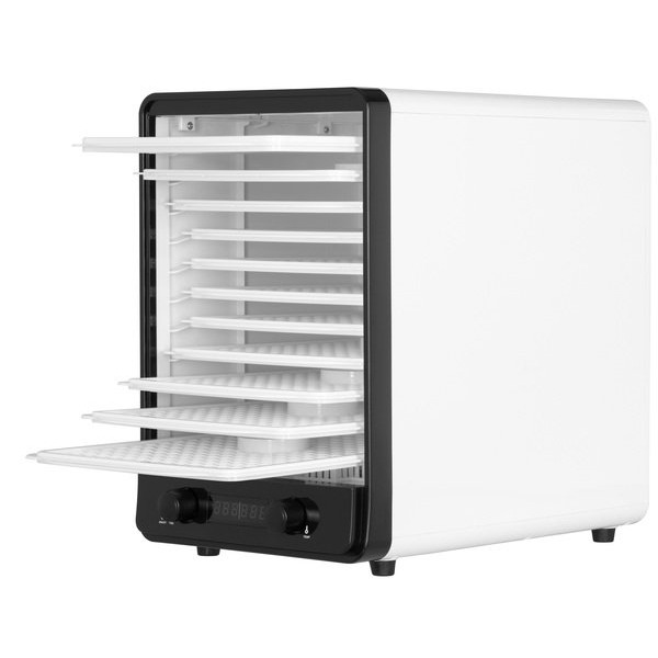 Сушка для продуктов Ardesto 550Вт, поддонов - 11x3см, макс - 70°С, рег.темп, сетка для ягод, пластик, белый