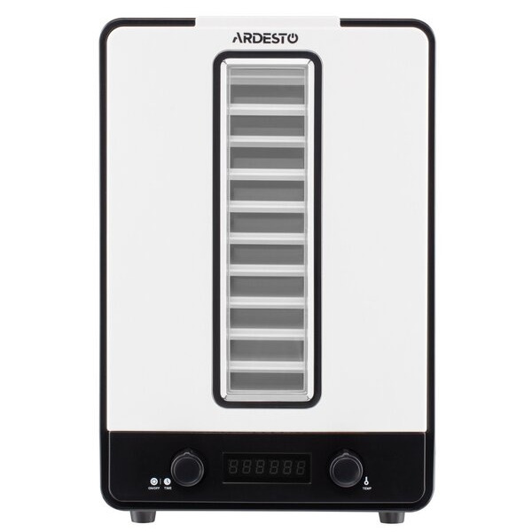 Сушка для продуктов Ardesto 550Вт, поддонов - 11x3см, макс - 70°С, рег.темп, сетка для ягод, пластик, белый