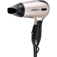 Фен Ardesto  Gemini HD-503T дорожный/1200 Вт/складная ручка/2 скорости/2 темпер. режима/золотисто-черный