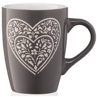 Чашка Ardesto Heart 330 мл темно-сіра AR3467DGR