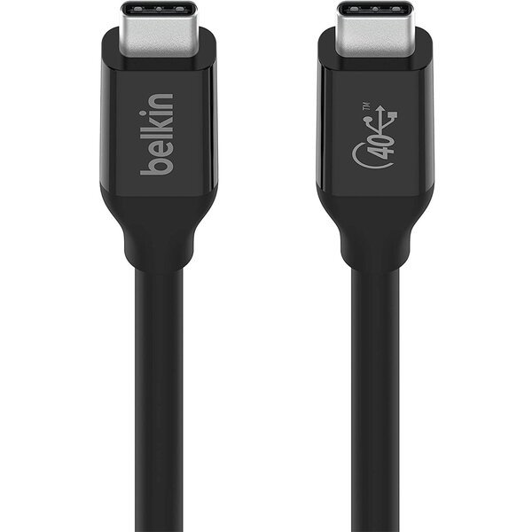 Кабель Belkin USB Type-C-USB Type-C (M/M), 40Gbps, 100W, 0.8 м, Black (INZ001BT0.8MBK)