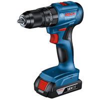 Шуруповерт-дрель ударный аккумуляторный Bosch GSB 185-LI, 18В 2х2.0Ач, 50Нм, 20+2, 500/1900об/мин, ЗУ, кейс, 1кг