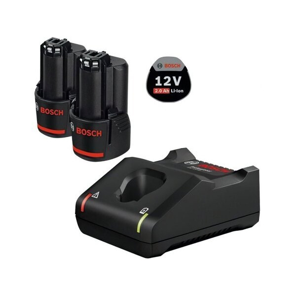 Набір з 2x акумуляторних батарей Bosch GBA 12V 2.0Ah+GAL 12V-40 Professional (1600A019R8)