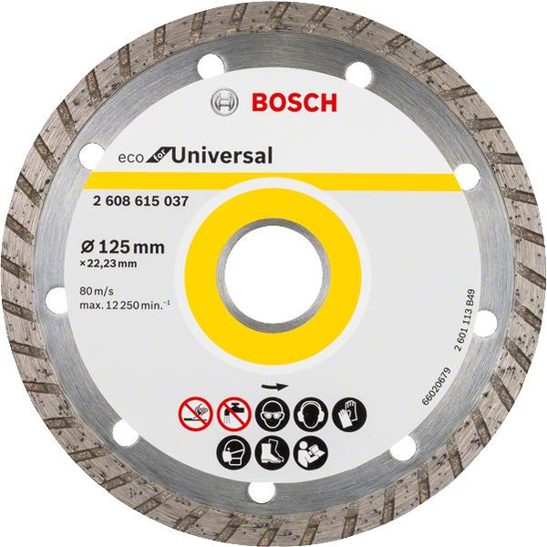 Алмазний відрізний диск Bosch ECO універсальний Turbo 125-22.23 (2.608.615.0370)