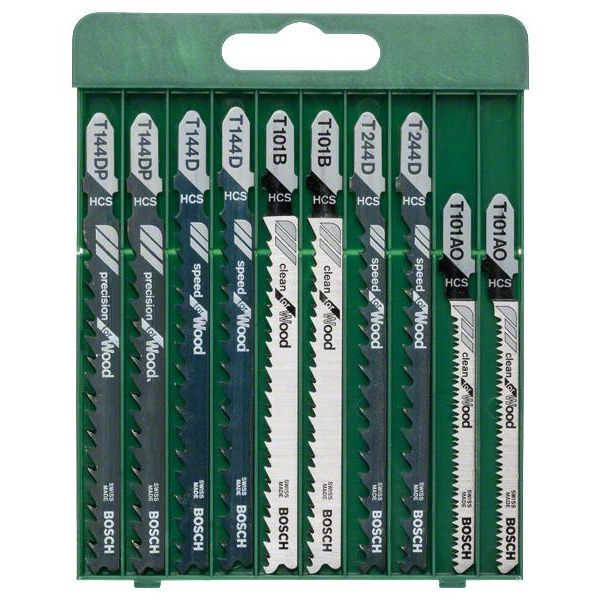 Набір пилок Bosch лобзикових по дереву 10 шт (2.609.256.744)