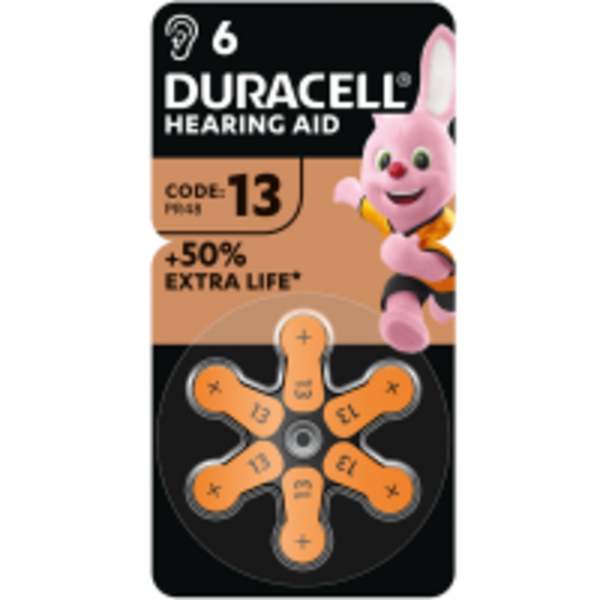 Батарейка DURACELL HA 13 уп. 6 шт.
