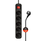 Фильтр питания СolorWay (CW-PSEA53BK) 5 розеток, 3м, Black