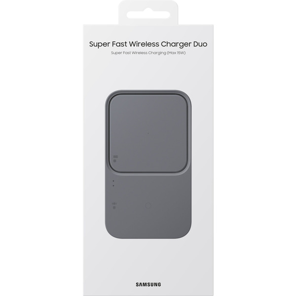 Бездротовий зарядний пристрій а SAMSUNG 15W Wireless Charger Duo with TA EP-P5400TBEGEU / Сірий