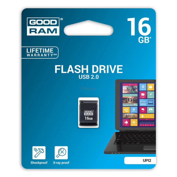 USB-Флешка USB 2.0 16GB Goodram UPI2 (Piccolo) Black (UPI2-0160K0R11)