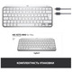 Клавиатура беспроводная Logitech MX Keys Mini For Mac Minimalist Wireless Illuminated Pale Grey (920-010526)
