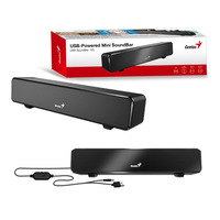 Акустична система Genius SOUNDBAR 100, 1.0, USB-А, mini-jack, чорний