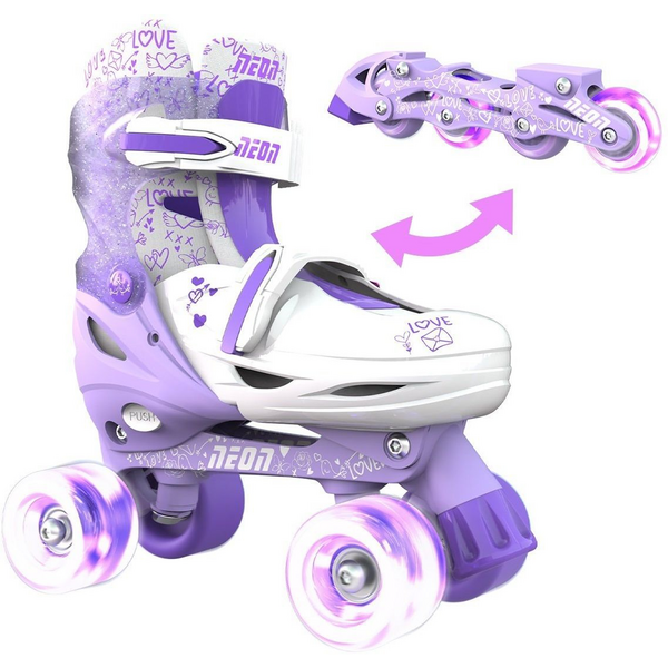 Роликовые коньки Neon Сombo, размер 30-33, фиолетовый