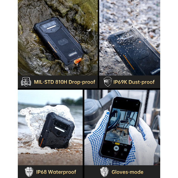 Смартфон Oukitel wp23 pro 6.52HD+ / 8GB/128GB / T606 /10600mAh /13+5Мп/ IP69K /NFC Black