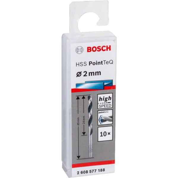 Свердло по металу Bosch HSS-PointTeQ, 2х24х49мм, 10шт
