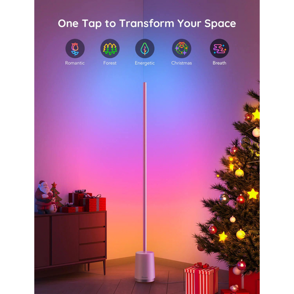 Торшер розумний Govee H6072 Lyra, 1500Lm, RGBICWW, WI-FI/Bluetooth, сірий (H6072382)