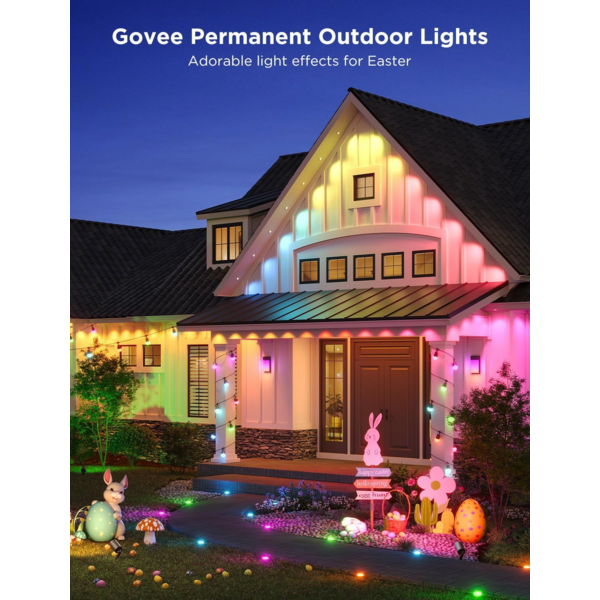 Гірлянда Smart LED Govee H705A Permanent Outdoor Lights RGB, IP67, 30м, прозорий кабель (H705A3D1)