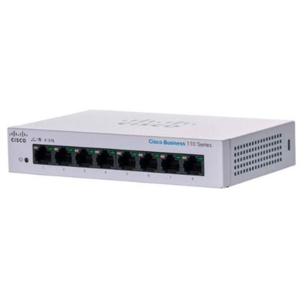 Коммутатор Cisco CBS110 8xGE, Desktop, Ext PS, Unmanaged