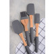 Кух.прилад RINGEL Grey line Лопатка силікон/дерево коса 25.5 см (RG-5128/1)