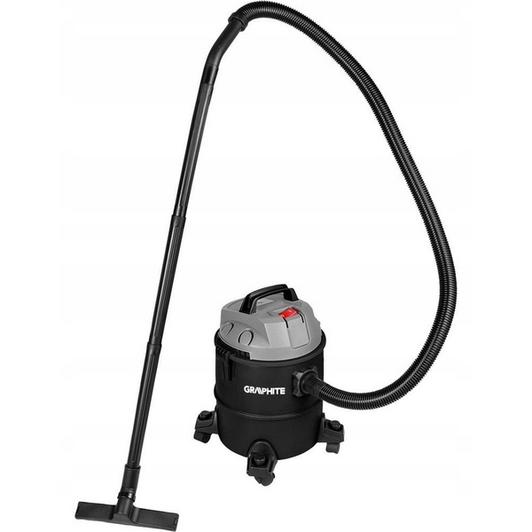 Пылесос профессиональный GRAPHITE, 1200Вт, 18кПа, контейнер 20л, розетка 220В/1200В, колеса