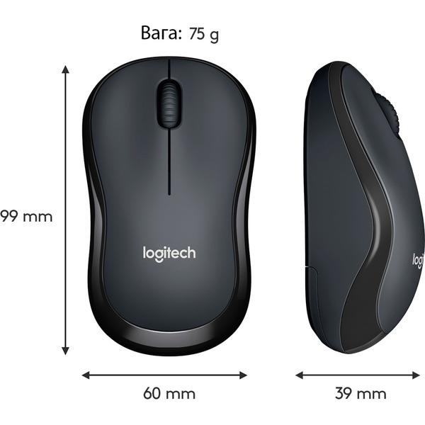 Миша Logitech M220 Silent Charcoal (910-004878)
