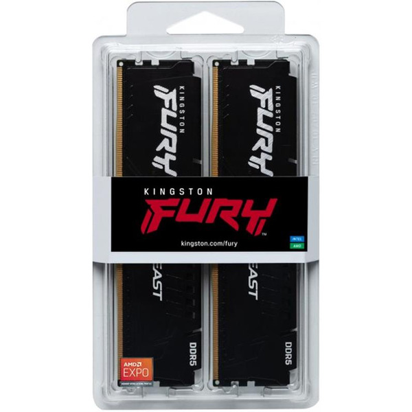 Модуль памяти DDR5 2x16GB/6000 Kingston Fury Beast Black (KF560C30BBK2-32)