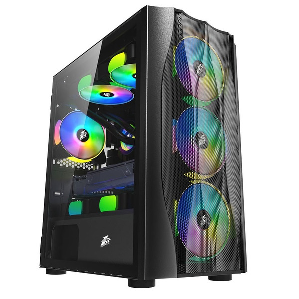 Корпус 1stPlayer X3-M-4F1 Black без БП