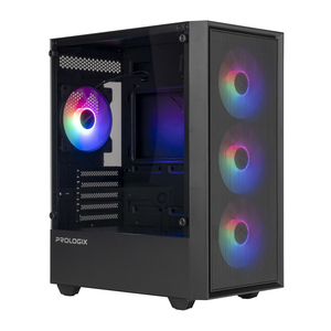 Корпус Prologix E107 Tempered Glass Black без БП