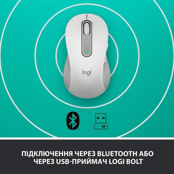 Миша Logitech Signature M650 L Left Off-White (910-006240)
